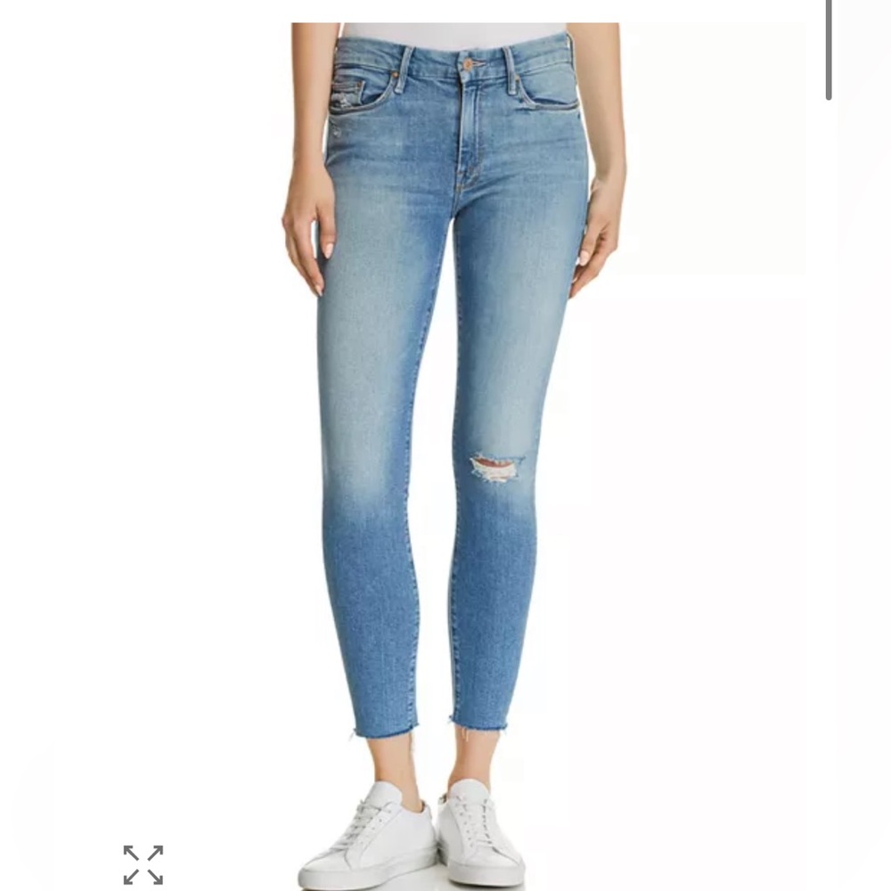 Mother “Looker Ankle Fray” Jeans